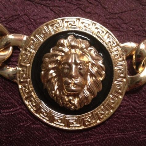 versace ring lion head|Versace Lion Head .